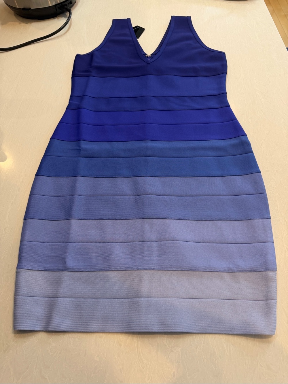 Bebe Blue Panel Bandage Dress - Picture 2 of 5